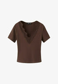 Mango ADULT - Print T-shirt - brown