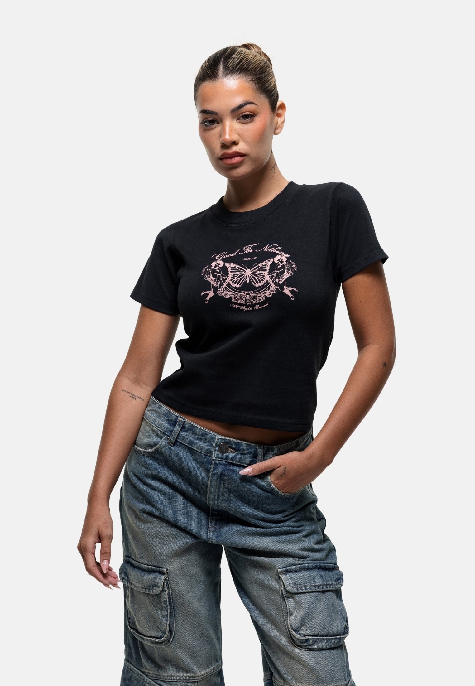 Good For Nothing RENAISSANCE PRINT BABY TEE