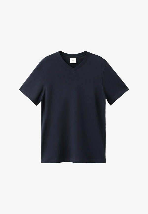 Mango Basic T-shirt - marineblau