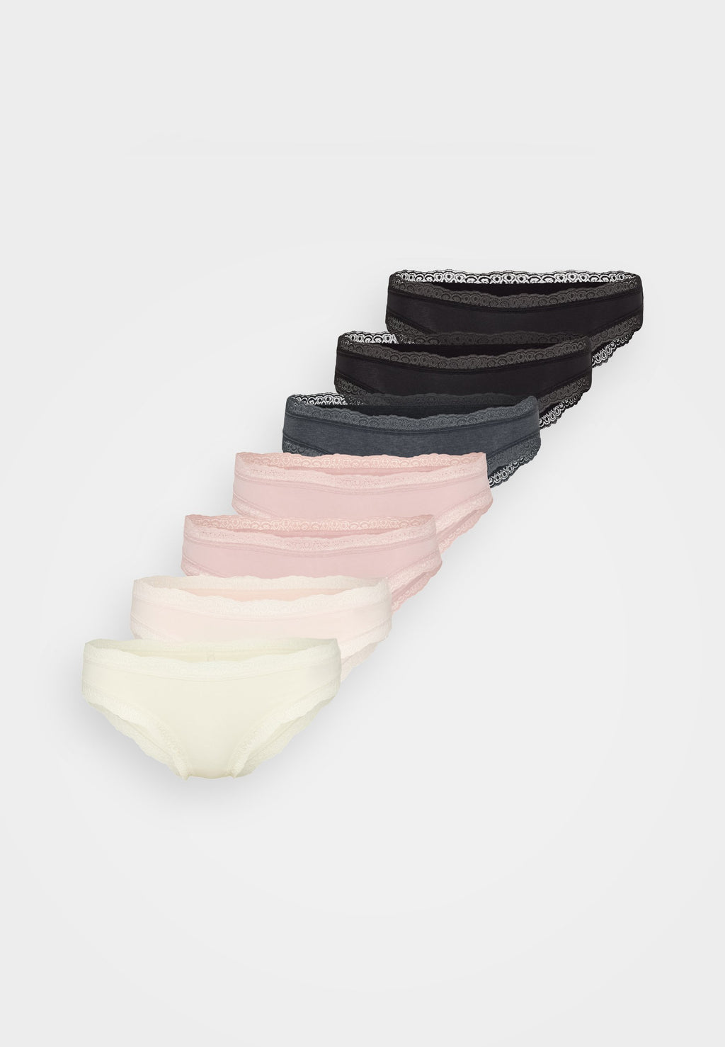 Anna Field 7 PACK COTTON LACE TRIM SLIP BREIF