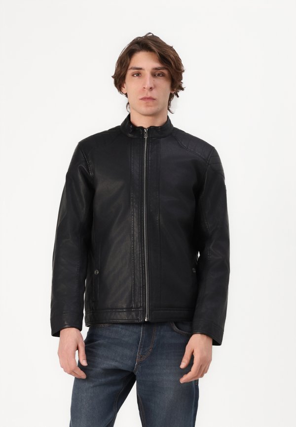 TOM TAILOR JACKET - Faux leather jacket - black