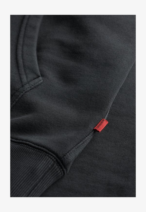 Superdry & Co MICRO LOGO - Hoodie - washed black