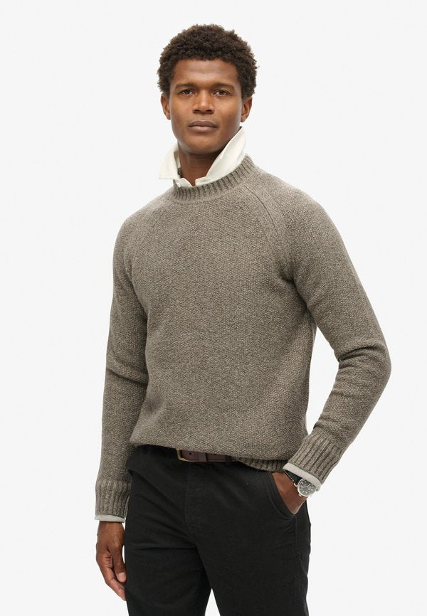 Superdry & Co CHUNKY RAGLAN - Jumper - walnut brown