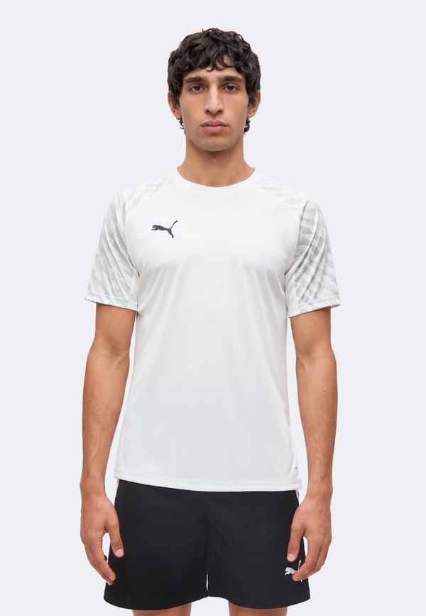 Puma TEAMLIGA26 - Sports T-shirt - white/black/flat light gray