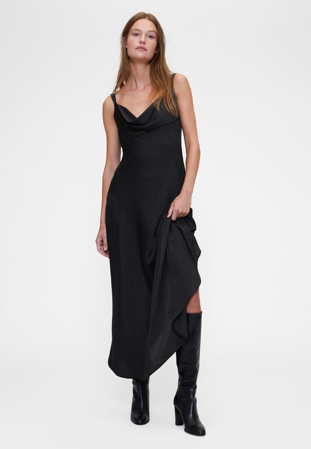 GAP GAPSTUDIO SATIN SLIP MAXI DRESS