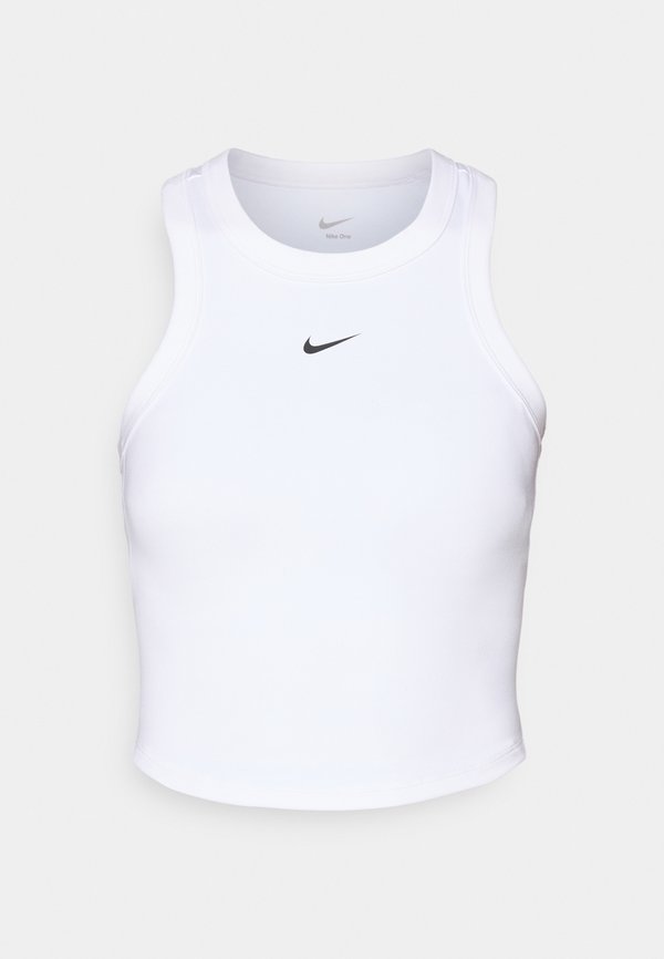 Nike Performance ONE FITTED CROP TANK - Top - white/black