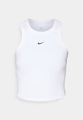 Nike Performance ONE FITTED CROP TANK - Top - white/black