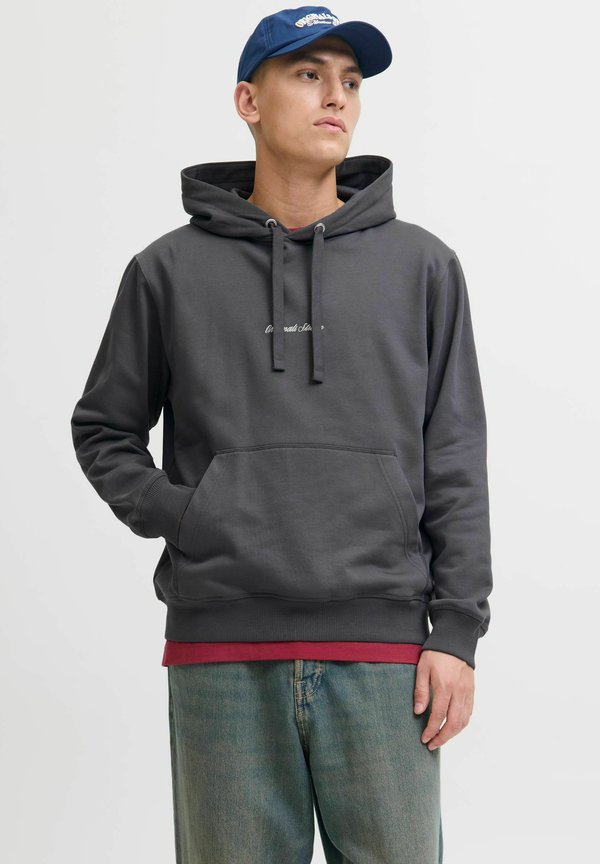 Jack & Jones JORNORREBRO EMB SWEAT HOOD NOOS - Hoodie - asphalt