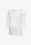 Vero Moda TOP REGULAR FIT BOAT NECK T-SHIRT - Long sleeved top - bright white
