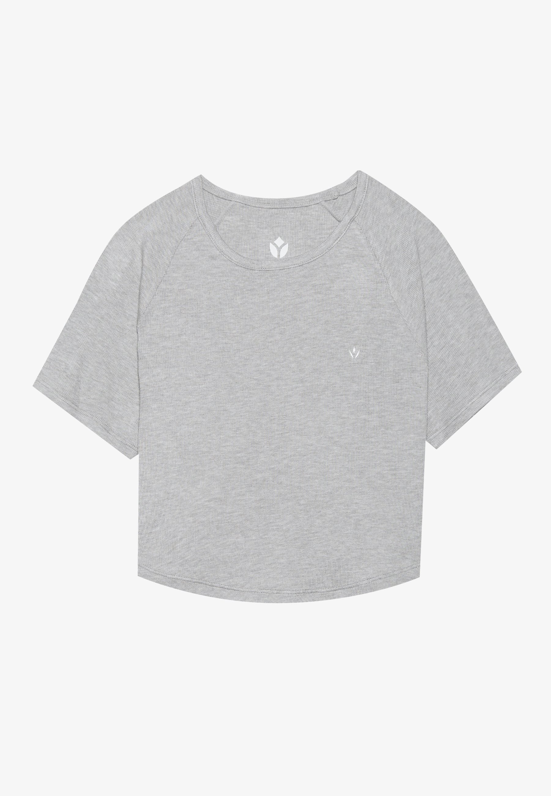Even&Odd active ESSENTIAL CROPPED FINE RIB T SHIRT