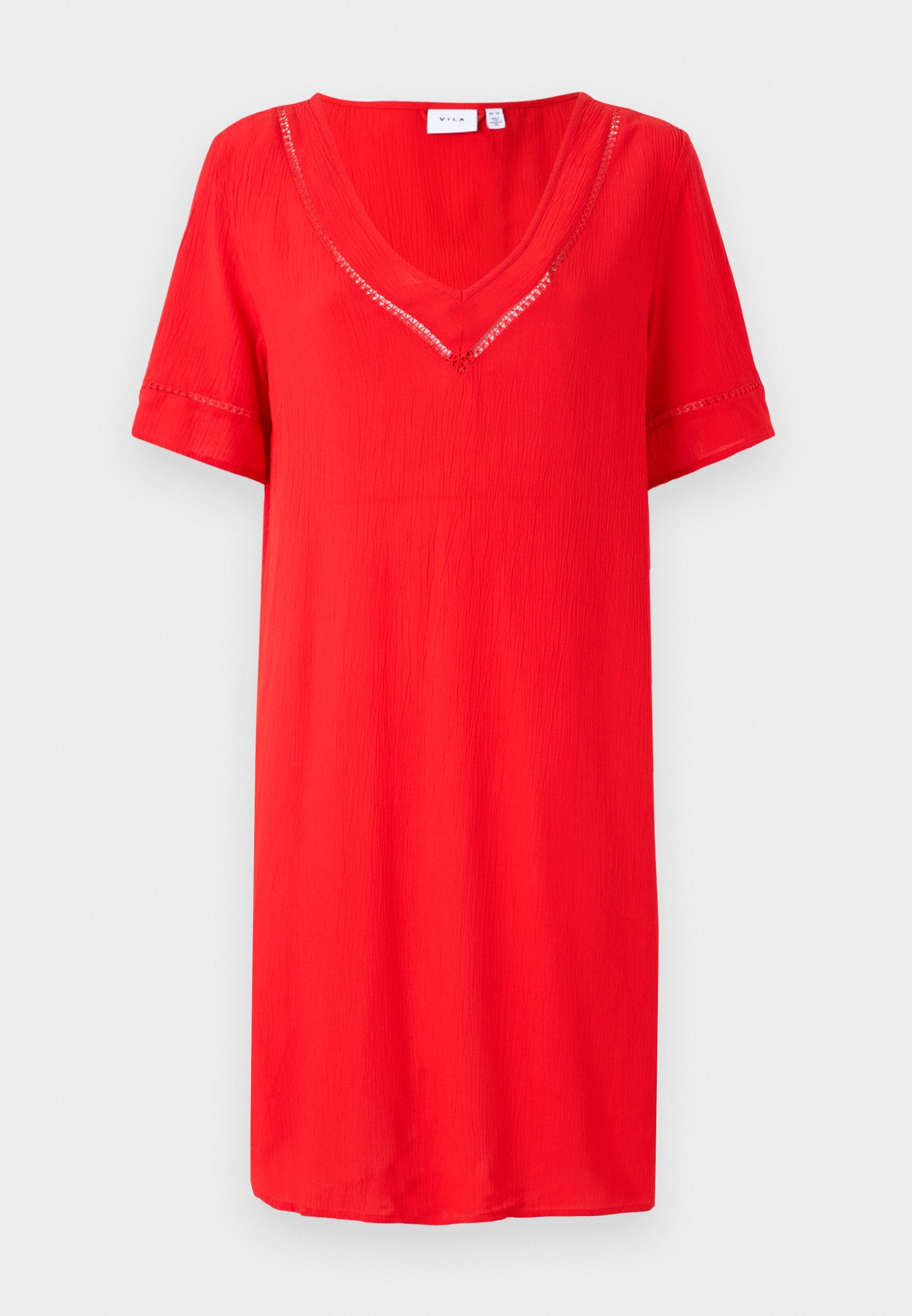 VILA VIMESA DETAIL V NECK DRESS