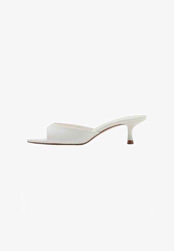 Mango Heeled mules - blanc