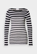 LONG SLEEVE BOAT NECK STRIPED Media 1