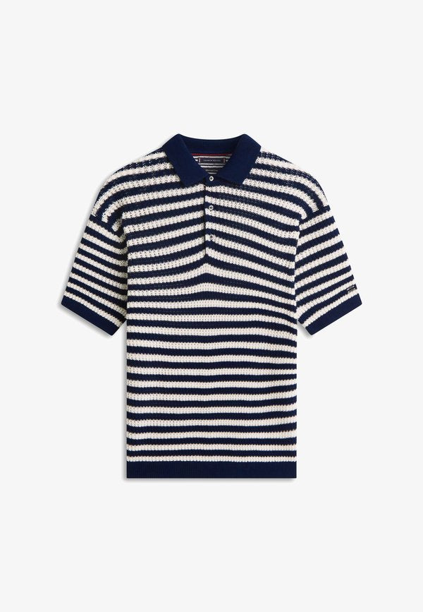 Tommy Hilfiger SMART CASUAL RELAXED FIT KNIT POLO SHIRT - Polo shirt - navy iris/white