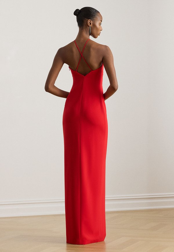 Lauren Ralph Lauren DOUBLE-FACED CREPE HALTER GOWN