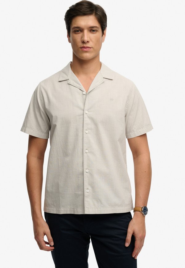 Superdry & Co SUPERDRY CABANA SHORT SLEEVE SHIRT.. - Shirt - chalk grey