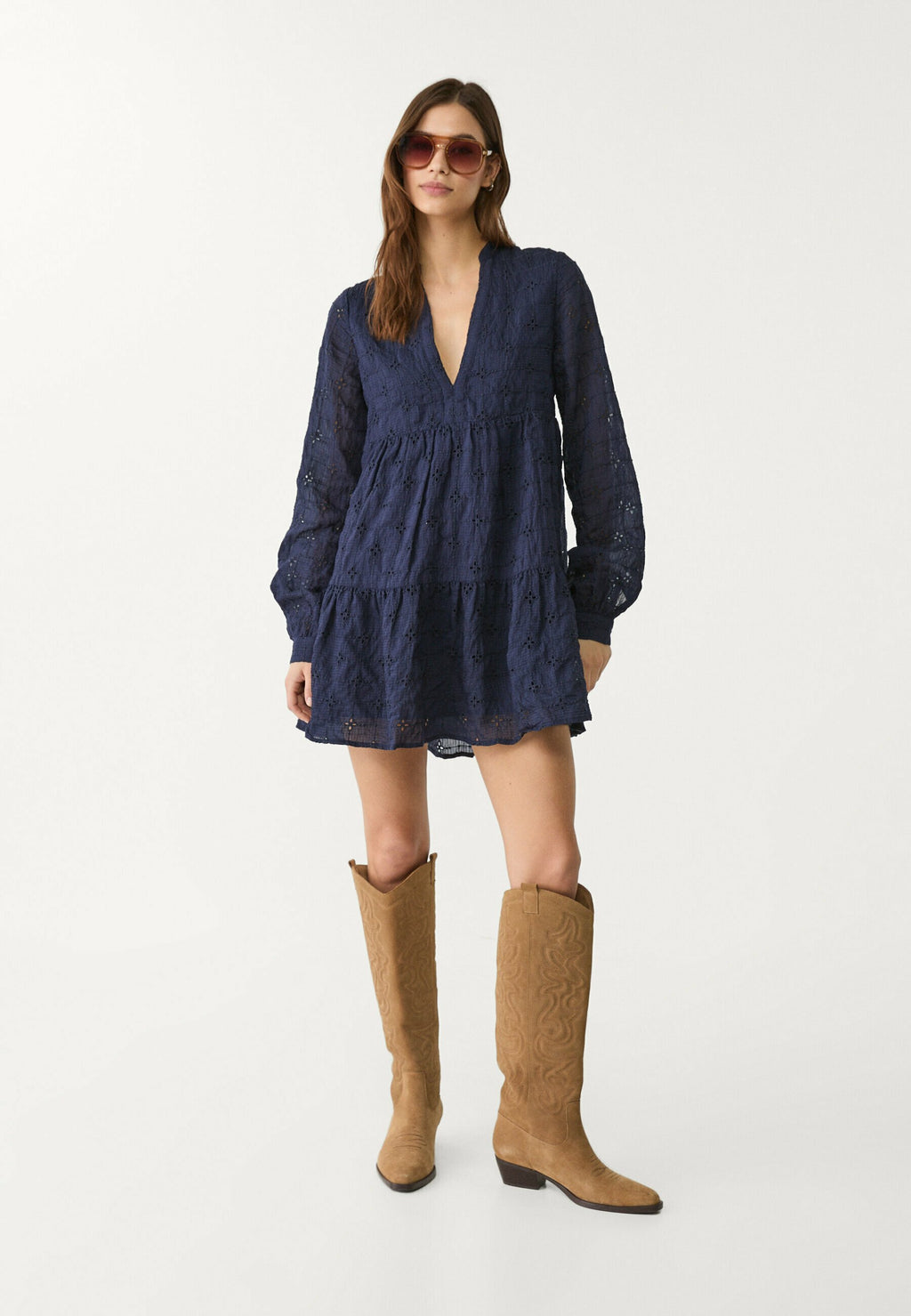 Stradivarius FLOWING WITH EMBROIDERY