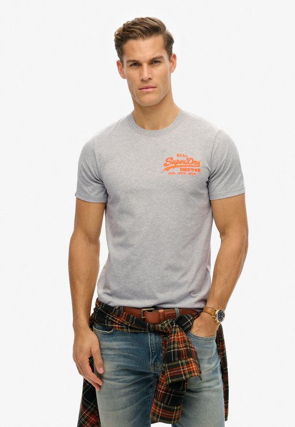 Superdry & Co Print T-shirt - mid grey marl