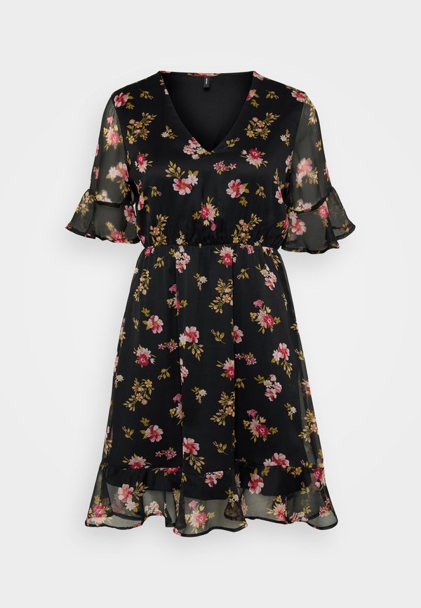 Vero Moda Petite VMSMILLA 2/4 SHORT DRESS  - Day dress - black