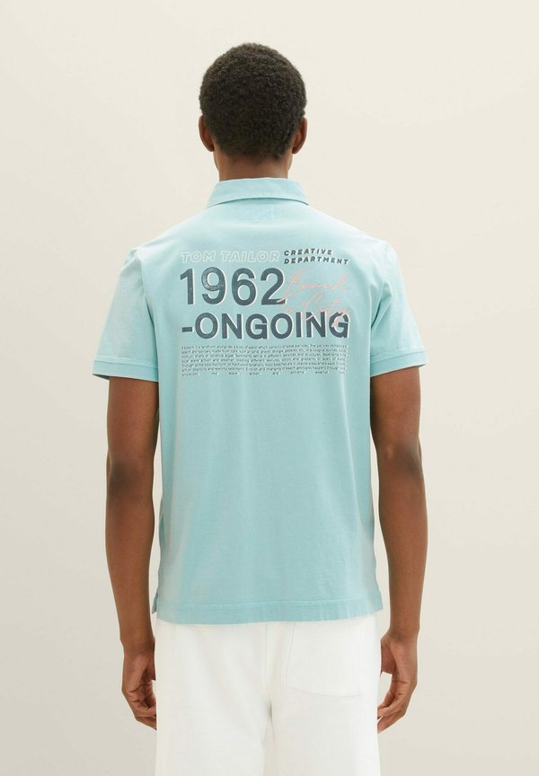 TOM TAILOR MIT LOGO PRINT - Polo shirt - blue tibetan stone