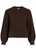 VILA VINIKOLINA O-NECK L/S KNIT TOP - NOOS
