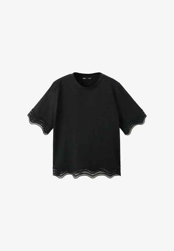 Mango ADULT - Print T-shirt - black
