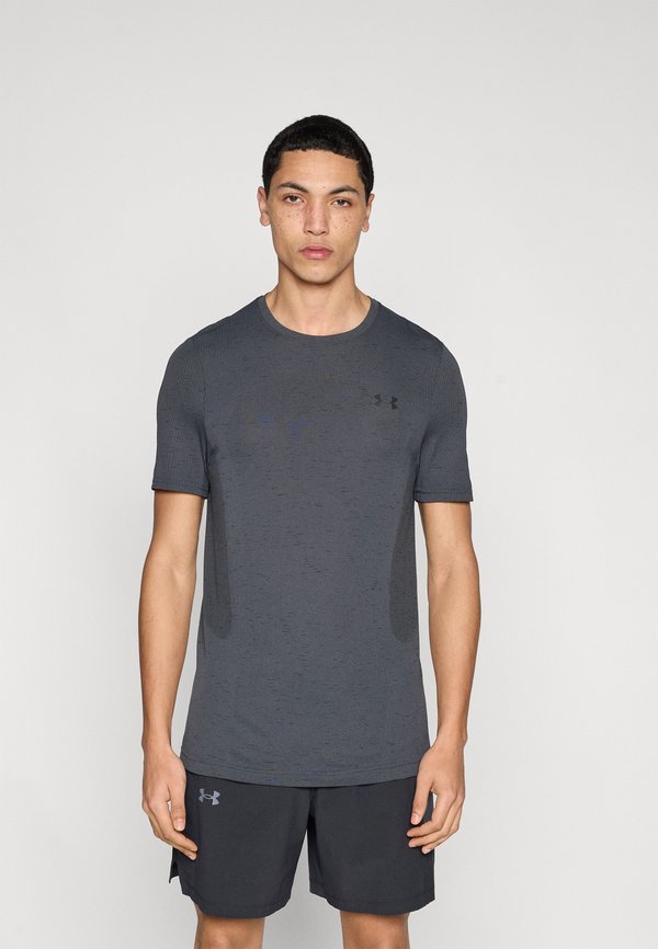 Under Armour VANISH SEAMLESS - Sports T-shirt - castlerock/black
