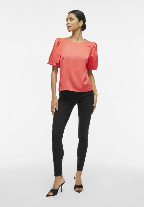 VILA VIELLETTE 2/4 SATIN PUFF TOP - NOOS