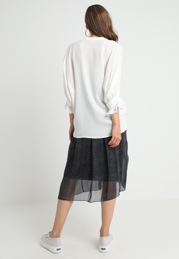 ohma! GEORGETTE MIDI SKIRT PRINTED IN FAKE CHEVIOT