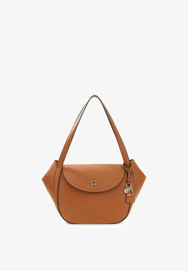 Guess COLEEN FLAP SHOULDER BAG - Handbag - caramel