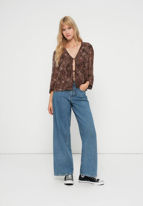 Abercrombie & Fitch TIE FRONT BLOUSE