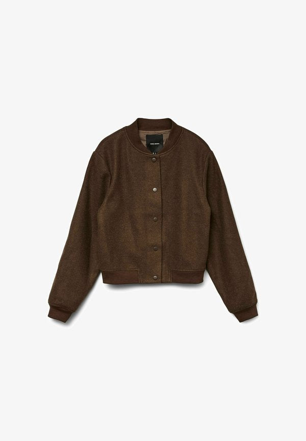 Vero Moda Curve Bomber VMCCHLOE Bomber - Bomber Jacket - chocolate torte