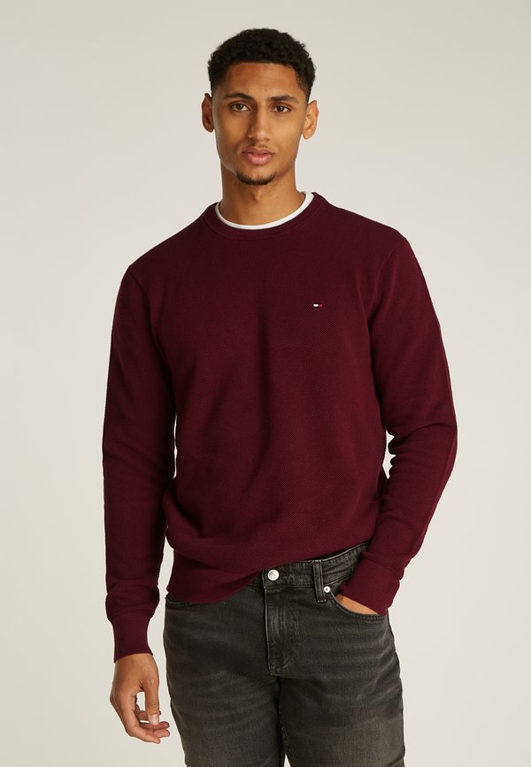 Tommy Hilfiger ESSENTIAL STRUCTURE CREW NECK - ELEVATED ESSENTIALS - Jumper - bordeaux rood