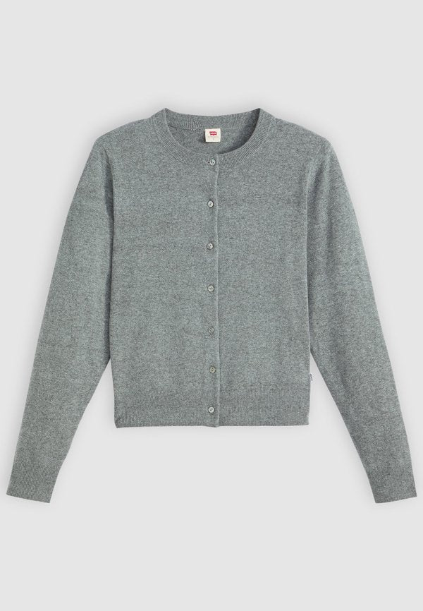 Levi's® SUPER SOFT CREWNECK CARDI - Cardigan - dark heather gray