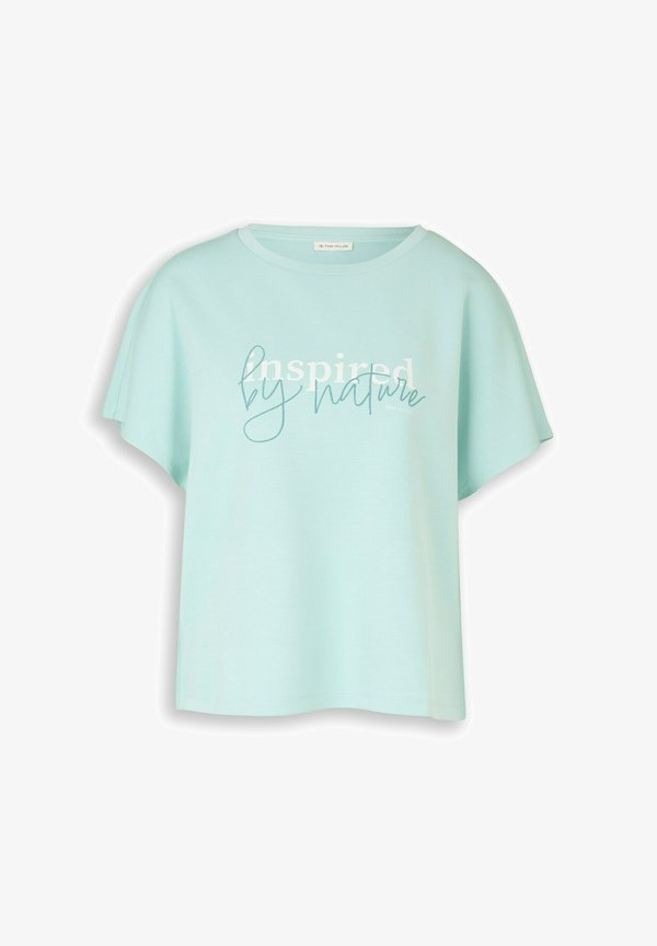 TOM TAILOR TOM TAILOR T-SHIRT LOOSE FIT SCUBA T-SHIRT MIT PRINT - Print T-shirt - blue haze