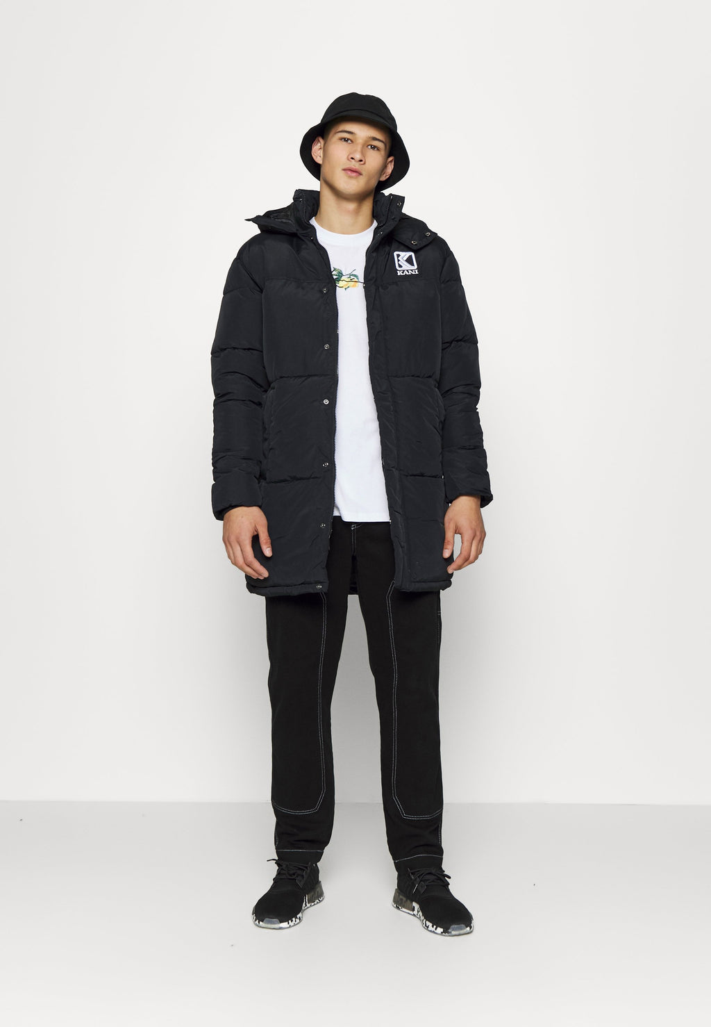 Karl Kani LONG HOODED PUFFER JACKET UNISEX