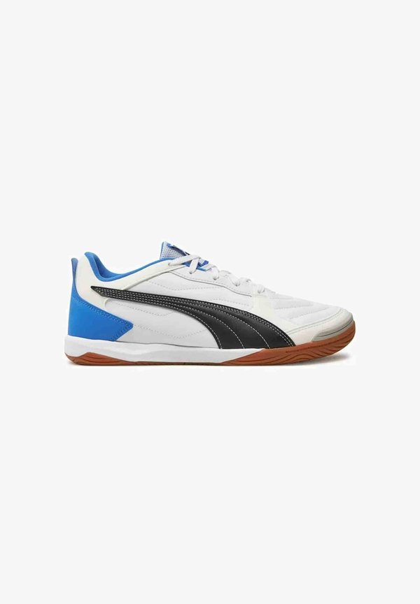 Puma PRESSING IV INDOOR HALLEN - Indoor football boots - white black bluemazing