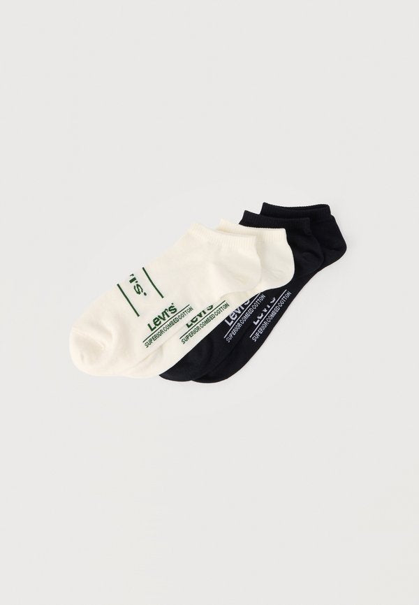 Levi's® LOW CUT SPORT UNISEX 4 PACK - Sneaker socks - black/white