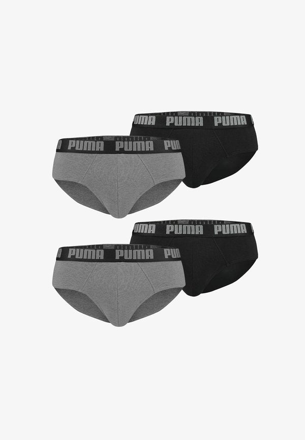 Puma 4ER PACK - Briefs - dark grey melange