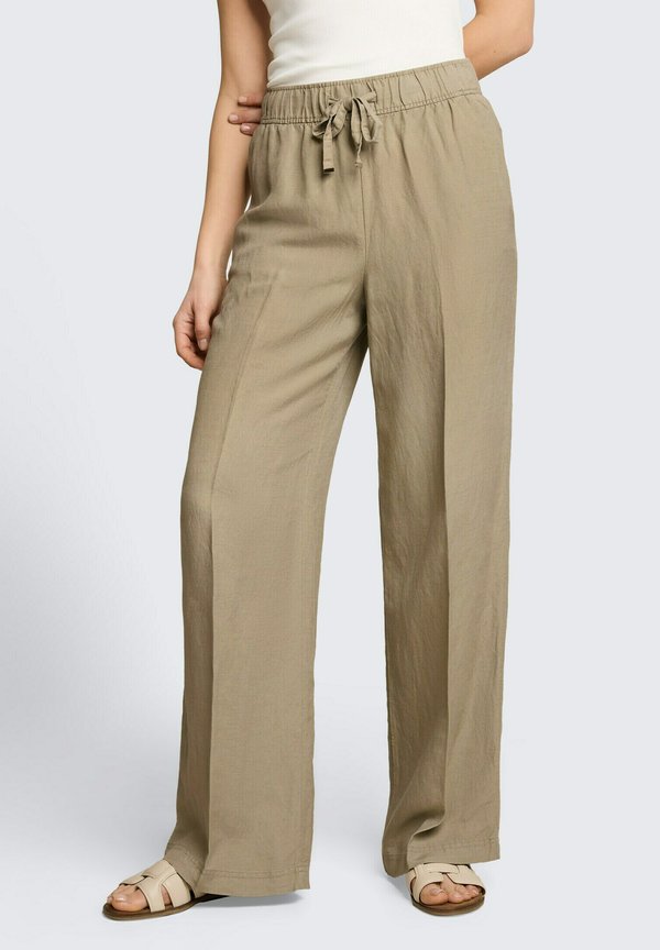 TOM TAILOR Trousers - silver olive