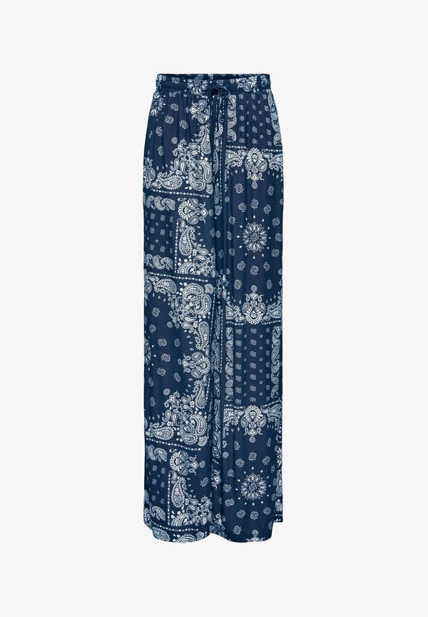 ONLY ONLKAVI Wide Leg Fit - Trousers - naval academy