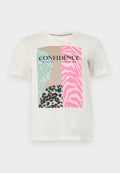 ONLY ONLFREEZE LIFE HEART TEE - Print T-shirt - cloud dancer