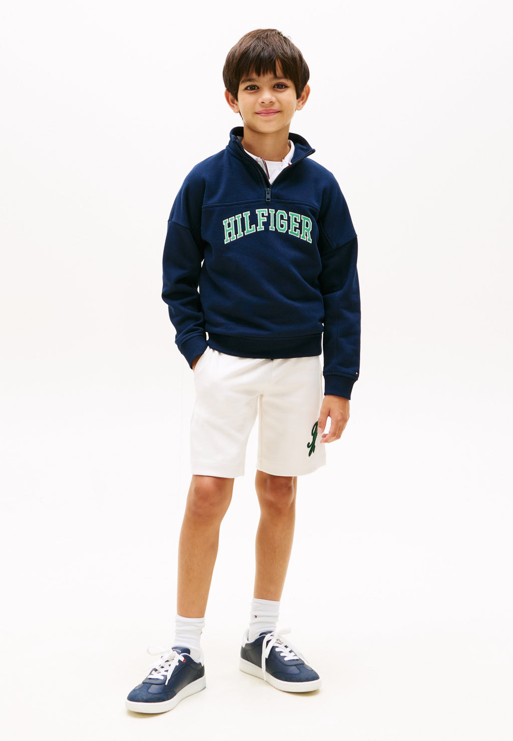 LOGO TERRY QUARTER-ZIP SWEATSHIRT Media 2
