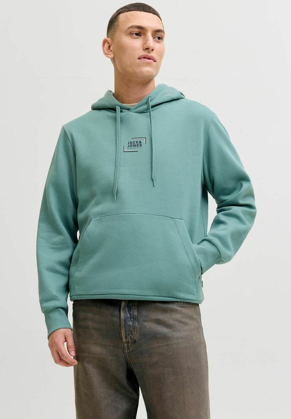 Jack & Jones Logo - Hoodie - mineral blue