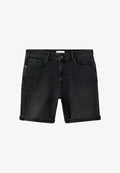 Mango ADULT - Denim shorts - black denim