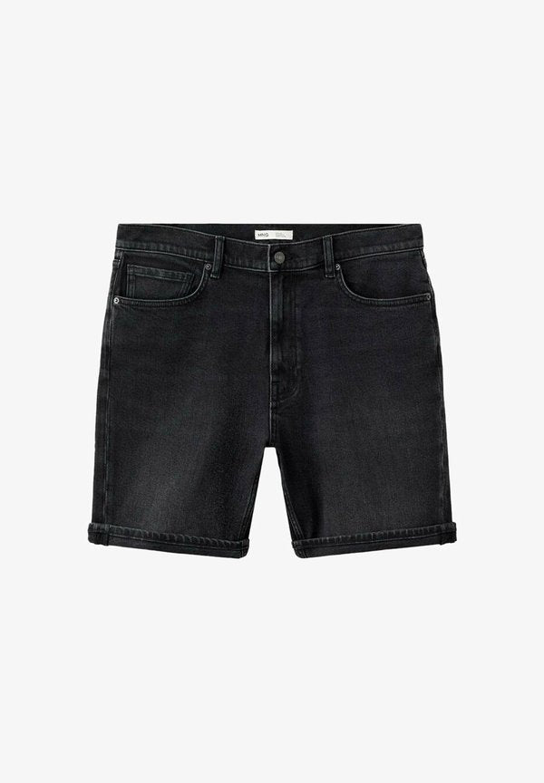 Mango ADULT - Denim shorts - black denim