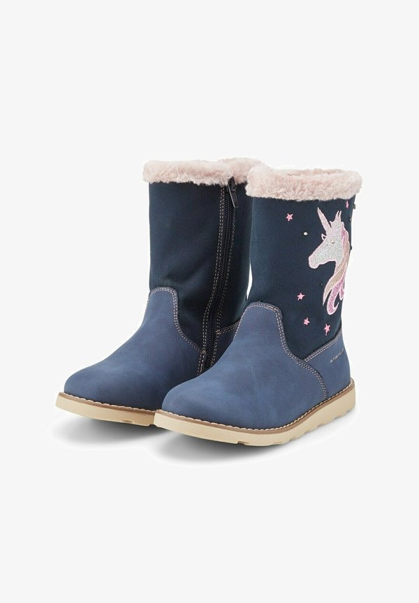 TOM TAILOR MIT APPLIKATIONEN - Winter boots - denim