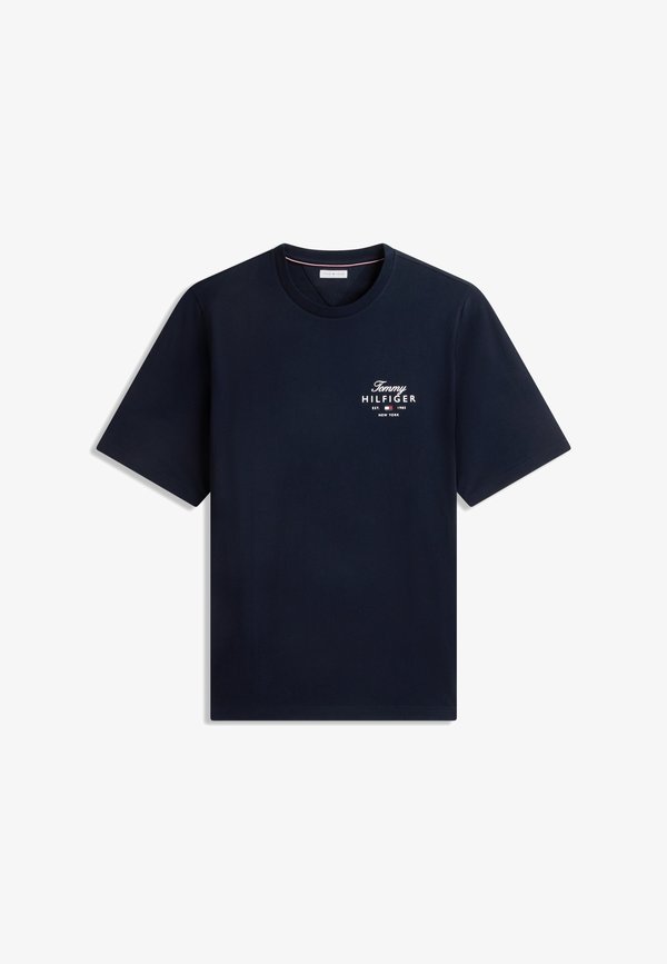 Tommy Hilfiger BT-SCRIPT STACK TEE-B - BRAND LOVE - Basic T-shirt - desert sky