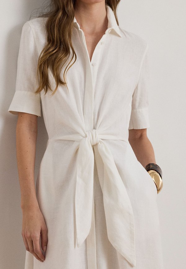 Lauren Ralph Lauren Petite TIE FRONT LINEN SHIRTDRESS
