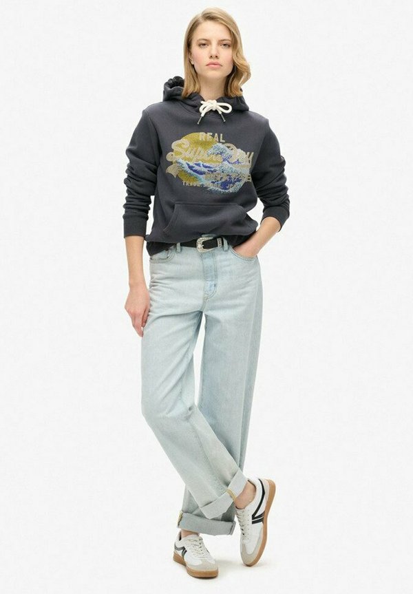 Superdry & Co TOKYO VINTAGE LOGO GRAPHIC  - Hoodie - ebony